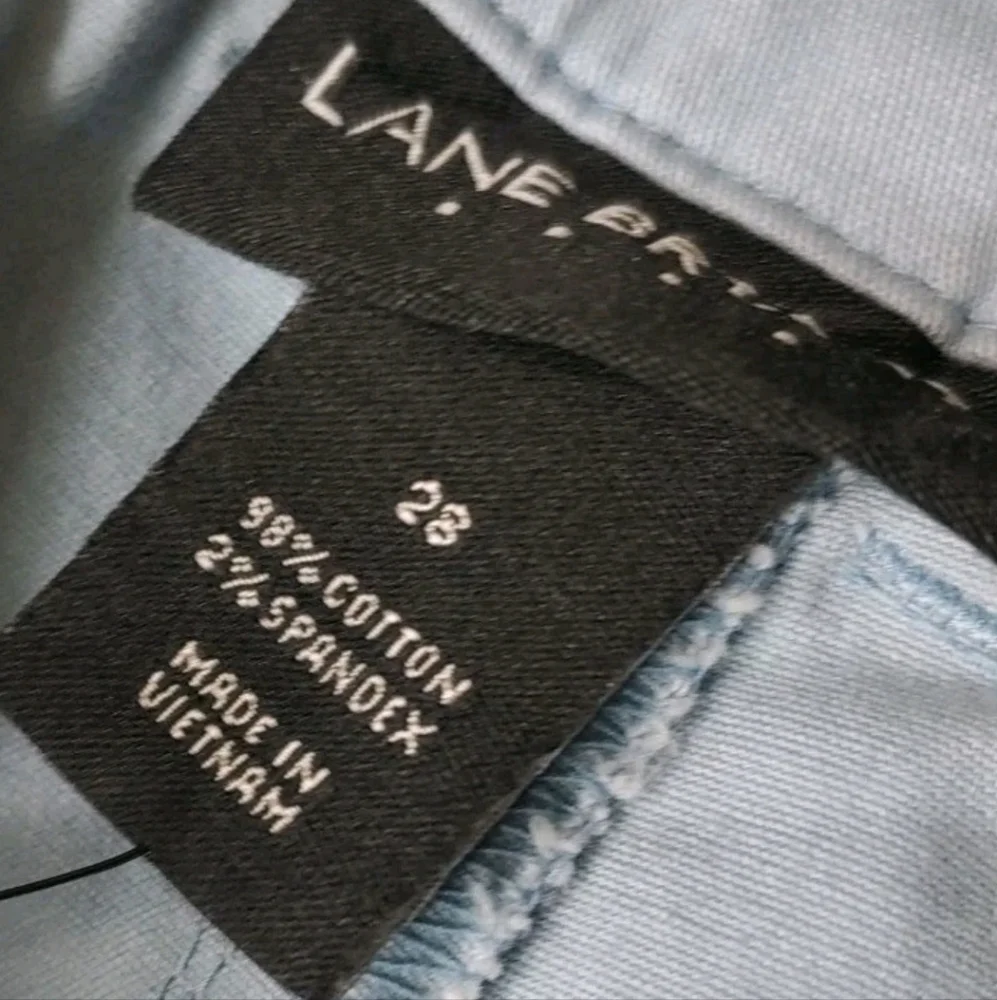 Lane Bryant Boyfriend Allie Pants Woman Plus Sz 28W Blue Stretch Twill Ankle Nwt